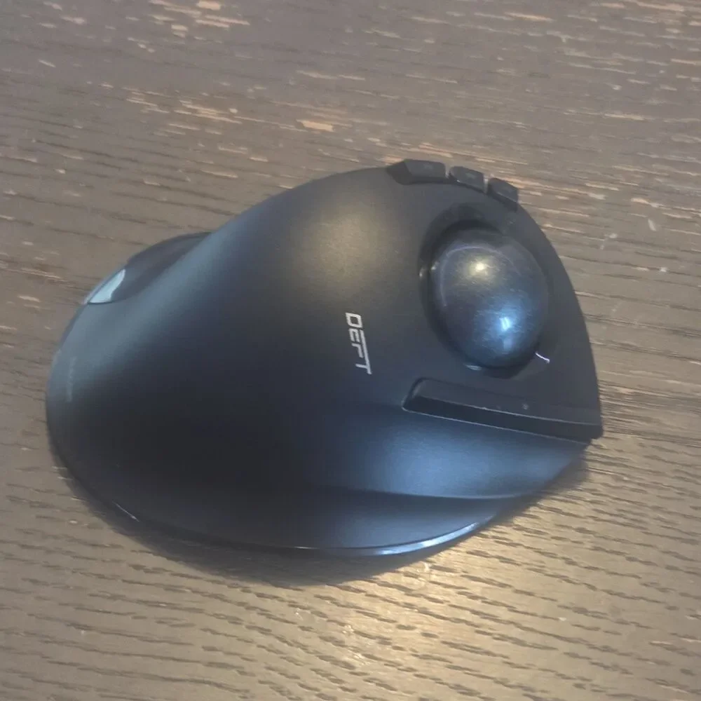ELECOM DEFT Ergonomic Wireless Optical Trackball Mouse 8-Button Black